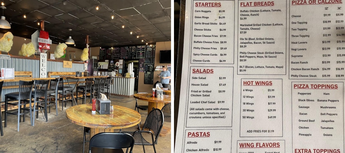 DownTown 56 Pizza and Grill Menu